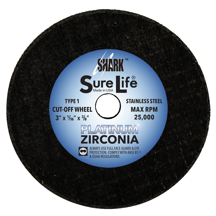 Shark Cut Off Wheels 36 Grit 3" x 1/16" x 3/8"  6/Pk - Miscellaneous