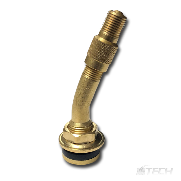 Dill Inner Dual Wheel Valve .453" Valve Hole 23-degree bend w/flow thru cap for F350-550 - Valve Hardware and Accessories