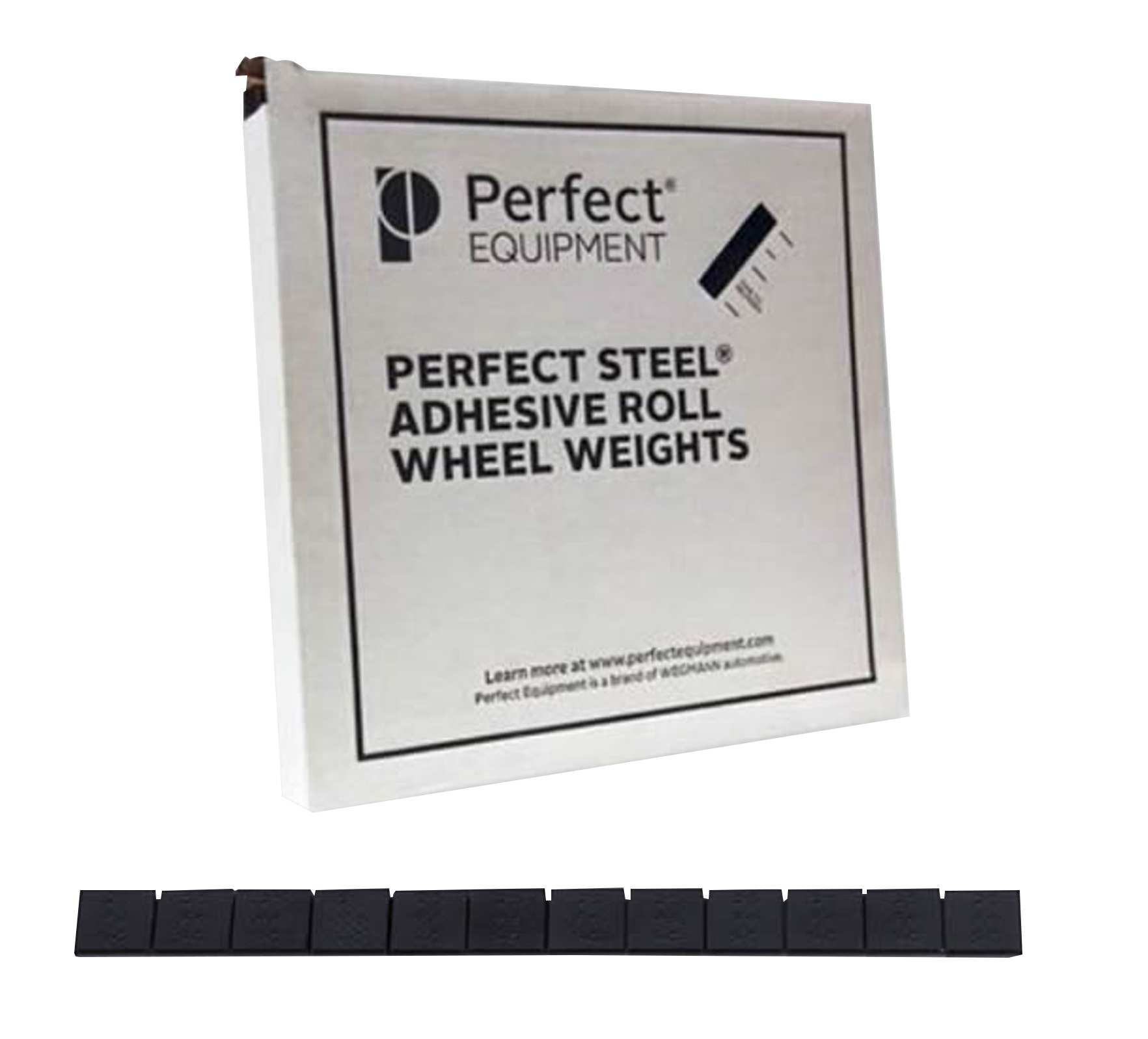 Steel Wheel Weight 0.50 oz. Adhesive Roll 352 Segment Black - Adhesives - Steel