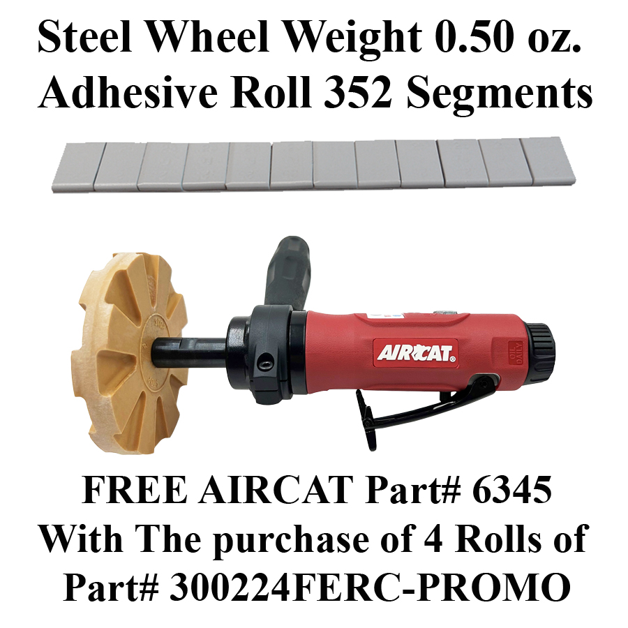 4 Rolls of Steel .50 oz Weights & Aircat Adhesive Removal Tool - Miscellaneous Tools
