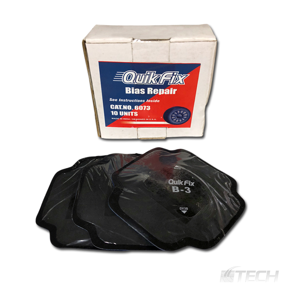 Tech Quik Fix Repair 4" x 4" 10/Box  B-3 - Bias Ply Tire Repairs