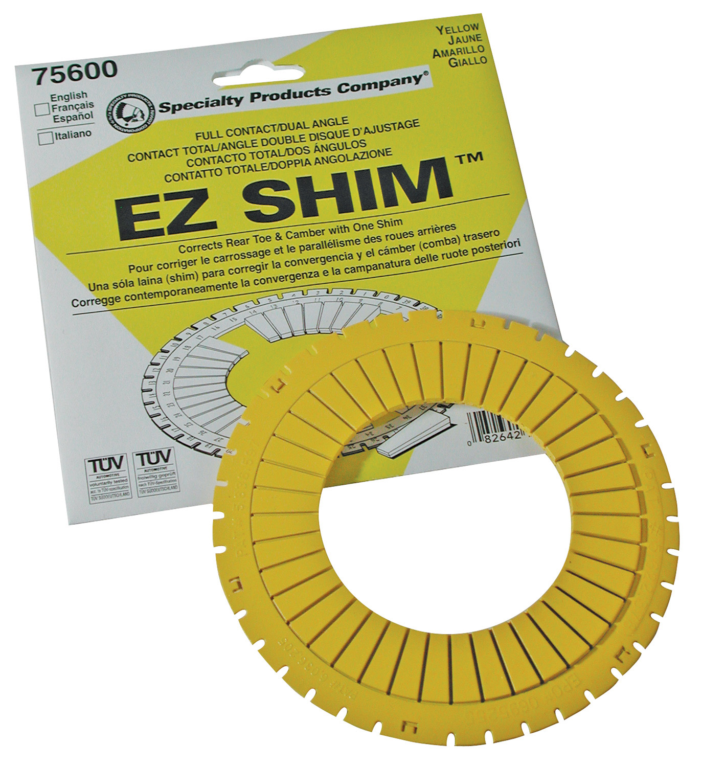 Full Contact Dual Angle EZ Shim Yellow - Alignment Equip. Parts & Tools