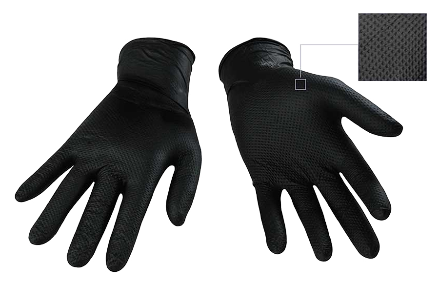 Nitrile Gloves, 8 Mil, Textured Grip, Medium 100/Box - Safety Products and Wearables