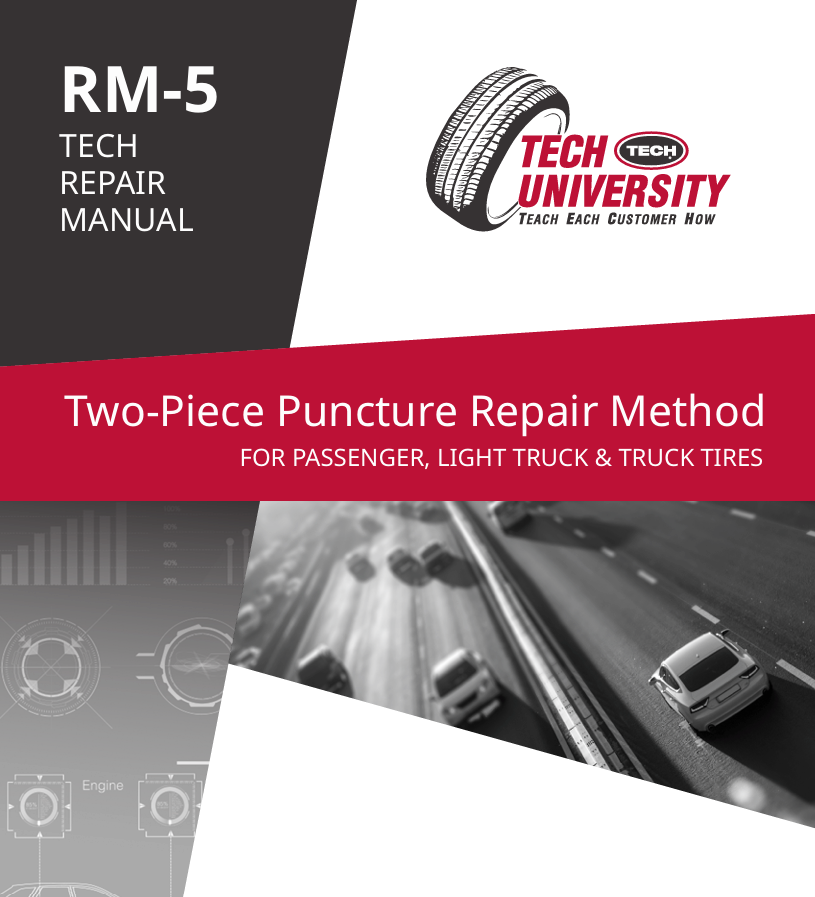 Tech Repair Manual 2 Piece Repair - Tire Repair Materials