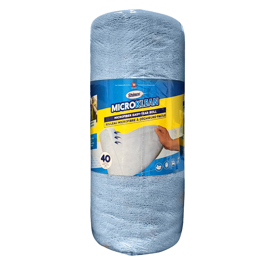 Microfiber Towels Easy Tear Roll 12" x 12" 40/Roll - Miscellaneous