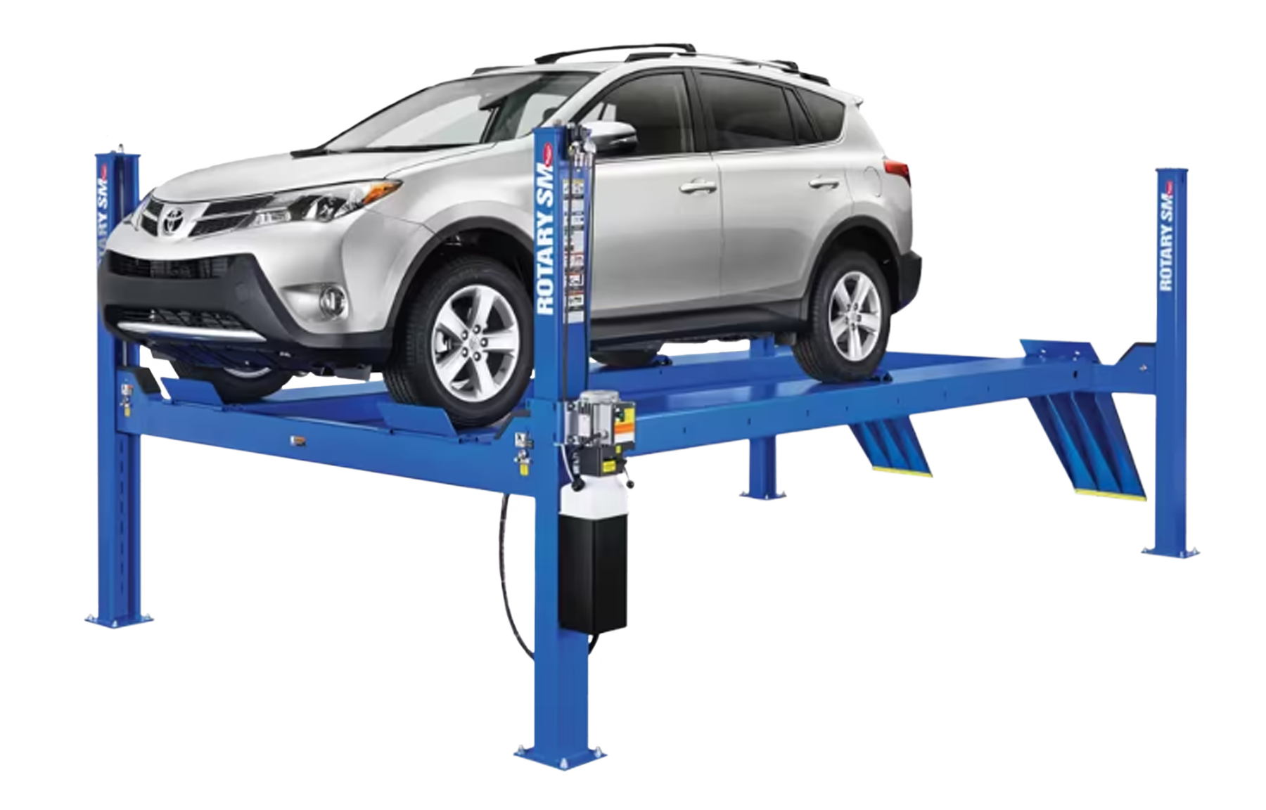 Rotary 4 Post Shockwave Lift 14,000 lbs 182" Wheel Base - Above Ground