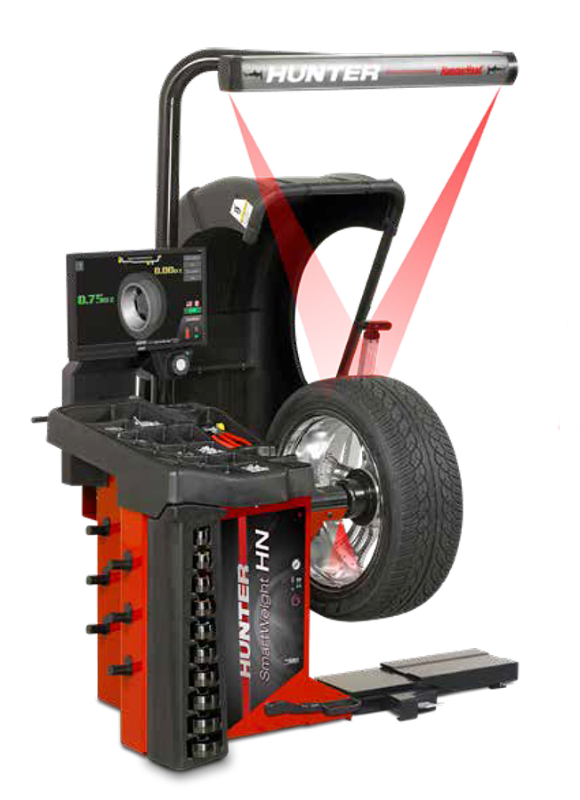 Hunter Wheel Balancer W/Laser Smart Weight HN Wheel Lift - Passenger