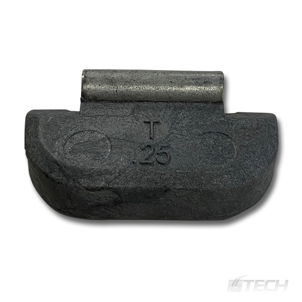 Plasteel Wheel Weight 0.25 oz. T Type 25/Box - Knock-On - Steel