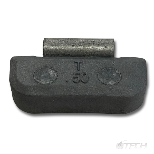 Plasteel Wheel Weight 0.50 oz. T Type 25/Box - Knock-On - Steel