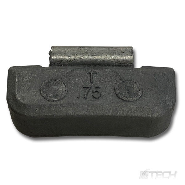Plasteel Wheel Weight 0.75 oz. T Type 25/Box - Knock-On - Steel