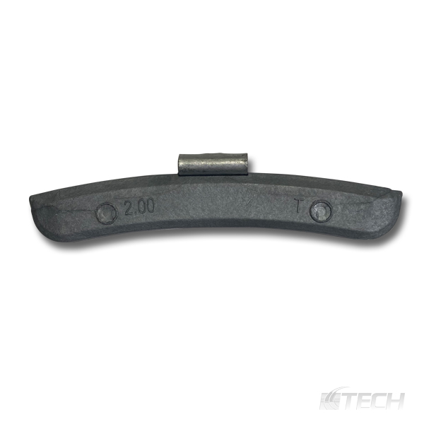 Plasteel Wheel Weight 2.00 oz. T Type 25/Box - Knock-On - Steel