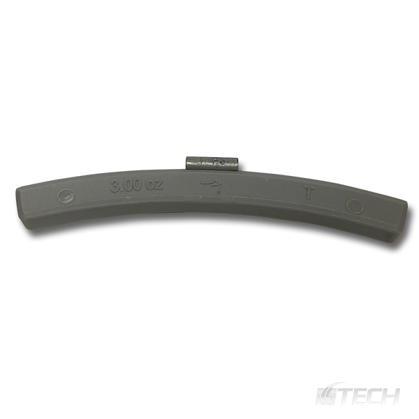 Plasteel Wheel Weight 3.00 oz. T Type 25/Box - Knock-On - Steel