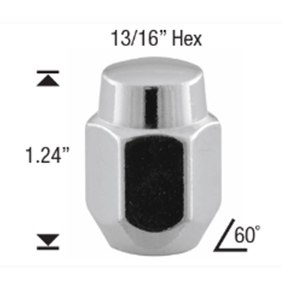 12MM X 1.50 Acorn Lug Nut 50/Box - Passenger Lug Nuts and Acc